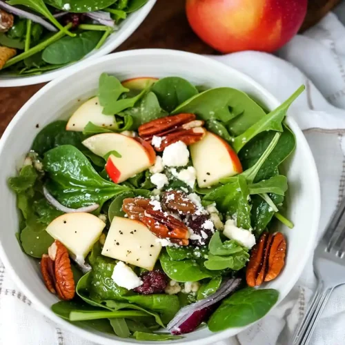 Apple Feta Spinach Salad