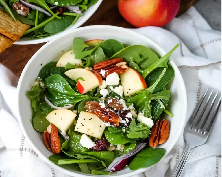 Apple Feta Spinach Salad