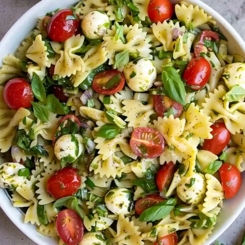 Bow Tie Pasta Salad with Pesto