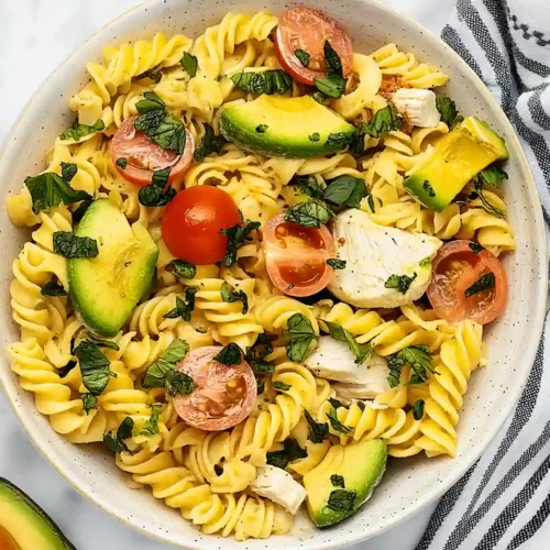 Chicken Pasta Salad Recipe with Avocado 2 Chicken Pasta Salad Recipe with Avocado