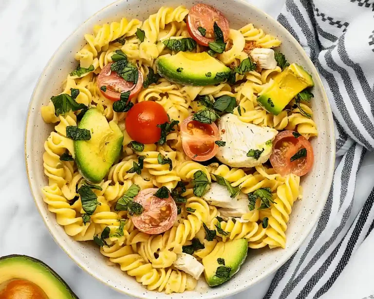 Chicken Pasta Salad Recipe with Avocado