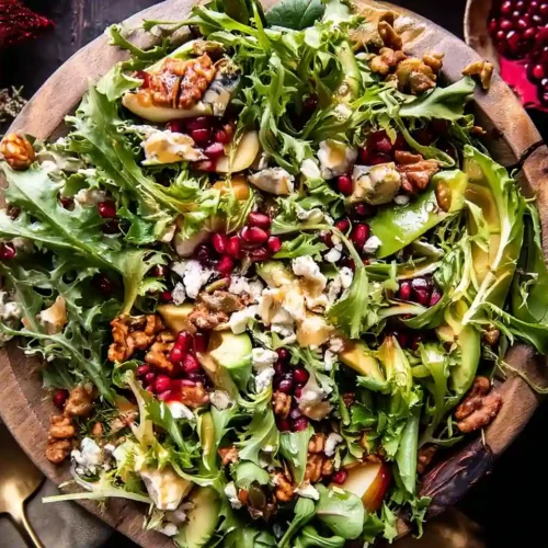 Christmas Salad with Honey Mustard Dressing