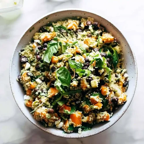 Couscous Salad with Lime Basil Vinaigrette