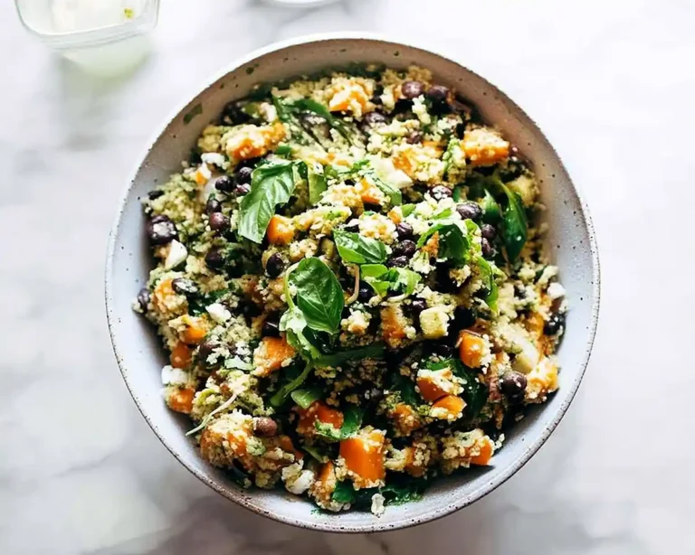 Couscous Salad with Lime Basil Vinaigrette