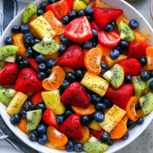 Fresh Fruit Salad with Honey-Lime Poppy Seed 2 Fresh Fruit Salad with Honey-Lime Poppy Seed Dressing