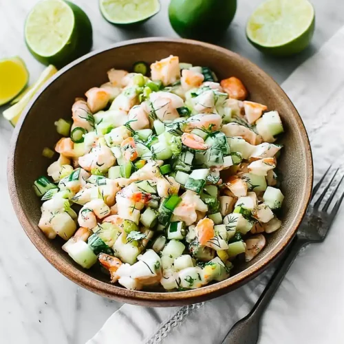 Fresh and Zesty Cucumber Shrimp Salad