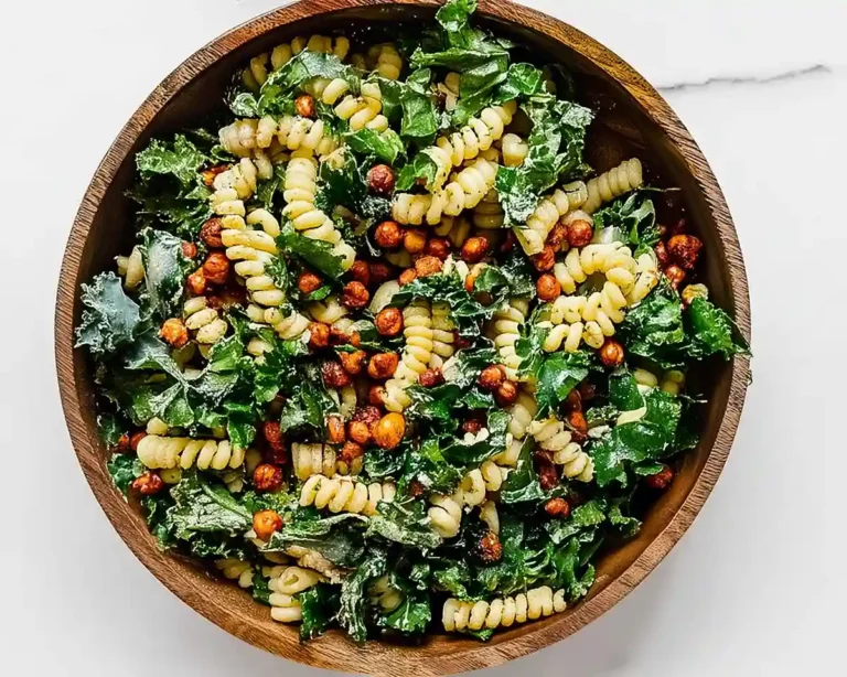 Kale Caesar Pasta Salad
