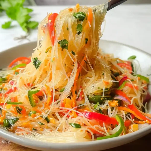 No Cook Noodle Salad with a Tangy Dressing