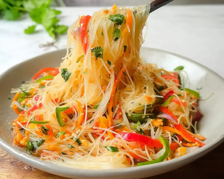 No Cook Noodle Salad with a Tangy Dressing