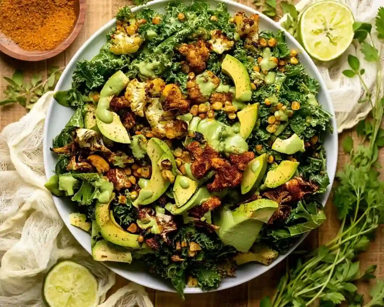 Roasted Cauliflower Green Goddess Salad