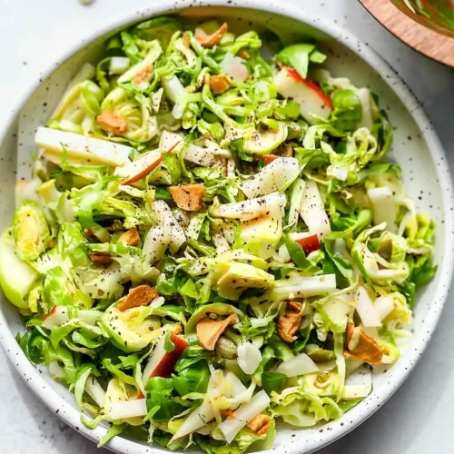 Shaved Brussels and Pear Salad with Manchego 2 Shaved Brussels and Pear Salad with Manchego