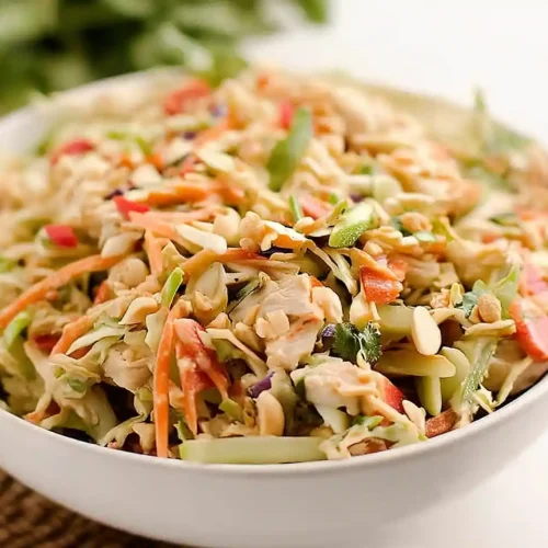 Thai Peanut Chicken Crunch Slaw Salad