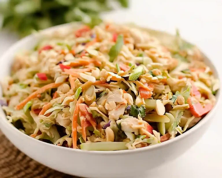 Thai Peanut Chicken Crunch Slaw Salad