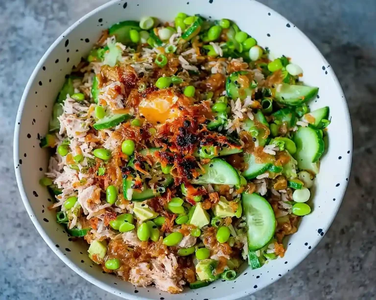 Tuna Avocado Crispy Rice Salad