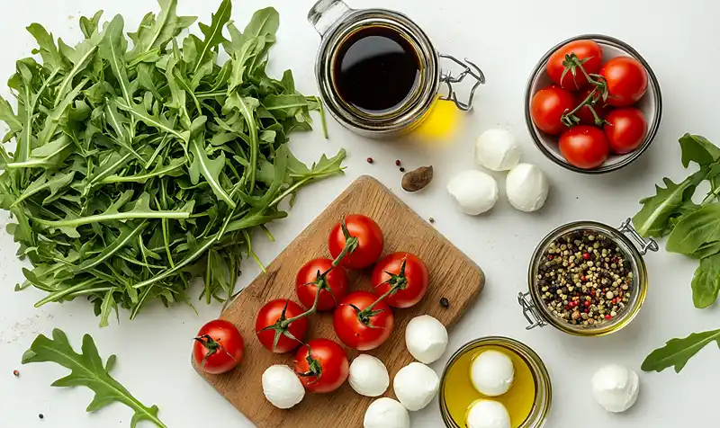 Arugula Mozzarella Salad 2 Arugula Caprese Salad