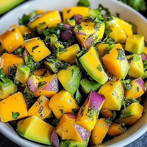 Avocado Mango Salad with Zesty Lime Dressing