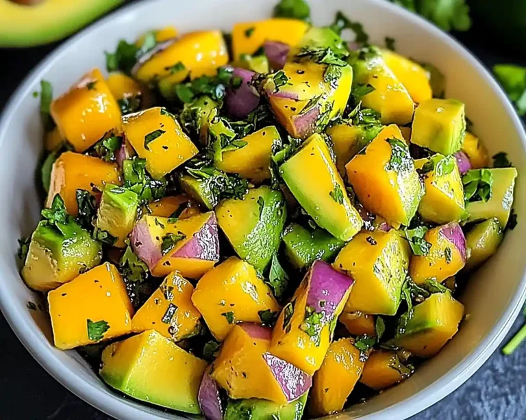Avocado Mango Salad with Zesty Lime Dressing