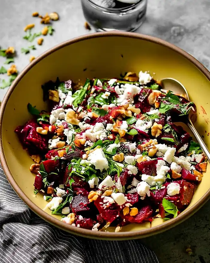 Beetroot Feta Walnut Salad