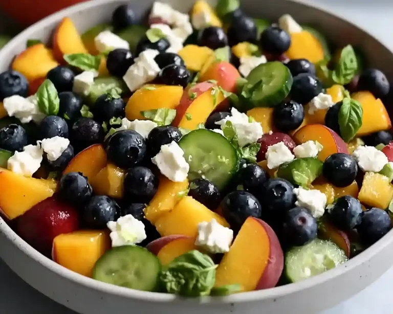 Blueberry Peach Feta Salad