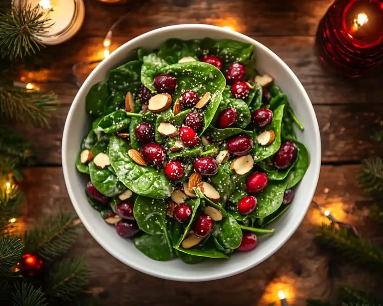 Christmas Cranberry Spinach Salad