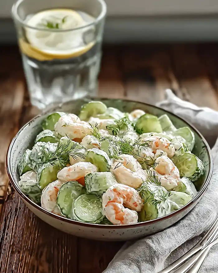 Cold Shrimp And Cucumber Appetizer