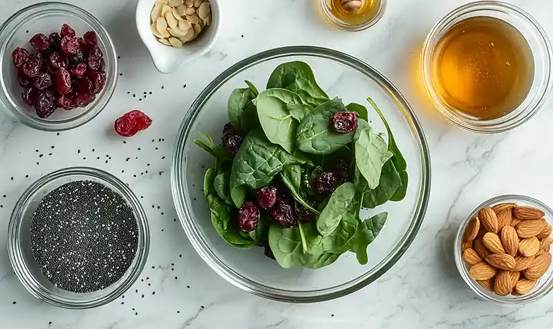 Christmas Cranberry Spinach Salad 2 Cranberry Spinach Salad