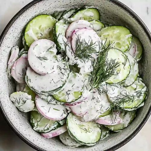 Creamy Dill Cucumber Onion Salad 5 Creamy Dill Cucumber Onion Salad