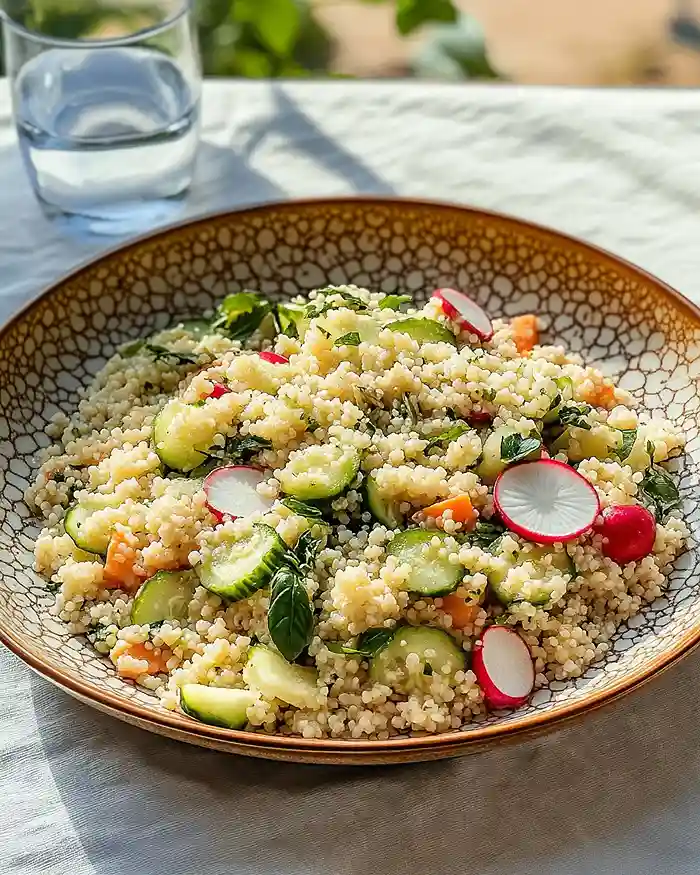 Lemon Herb Couscous Salad 4 Cucumber Radish Couscous Salad