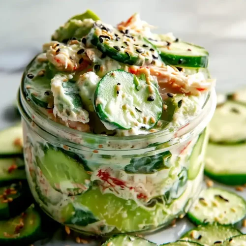 Easy California Roll Cucumber Salad