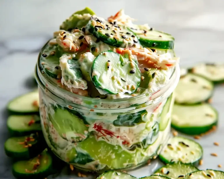Easy California Roll Cucumber Salad