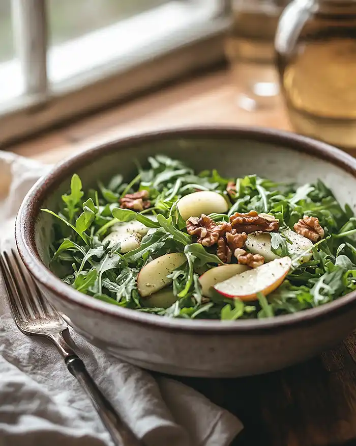 Arugula Salad with Apples and Walnuts 4 Easy Main Dish Salad Recipes
