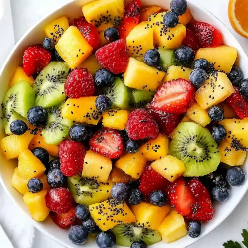 Fruit Salad with Orange Poppy Seed Dressing
