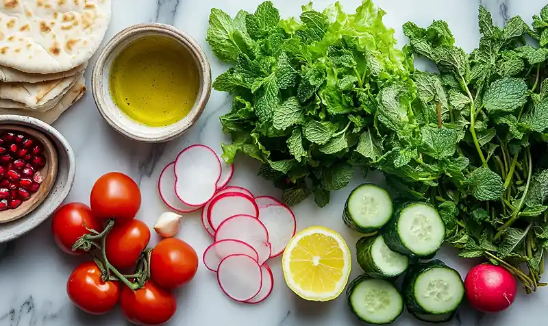 Healthy Fattoush Salad Recipe