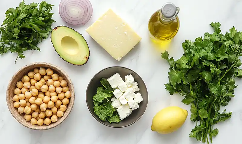 Chickpea Feta Avocado Salad Recipe 2 Healthy Food Dishes