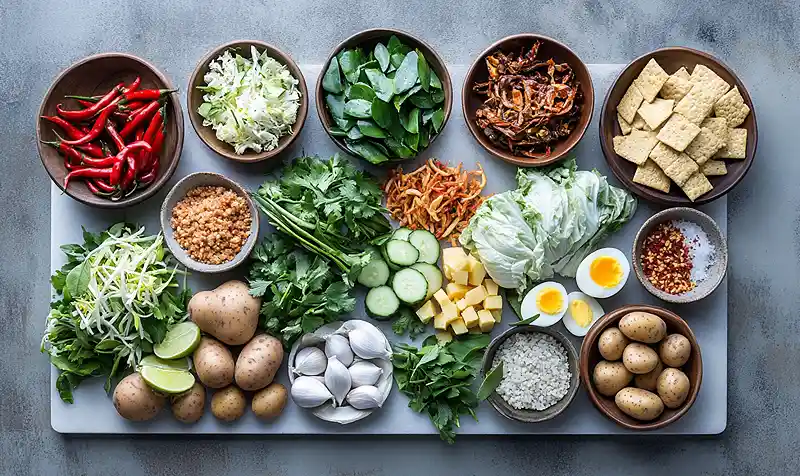 Indonesian Salad with Peanut Sauce 2 Healthy Indonesian Salad Recipe