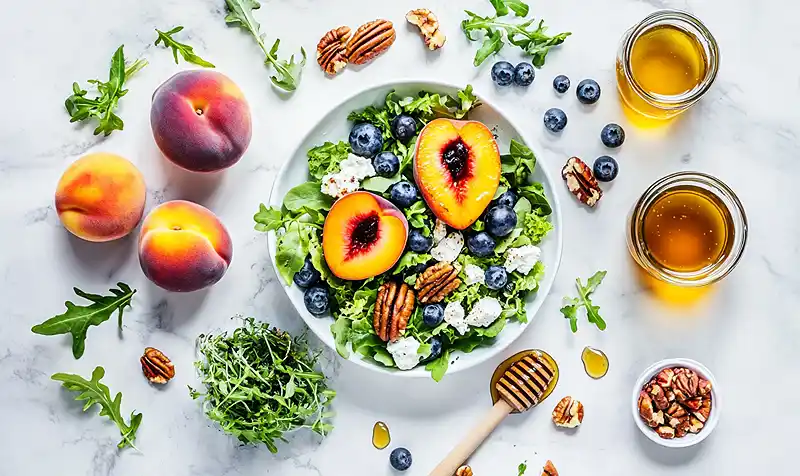 Grilled Peach Blueberry Salad 2 Light Lunches For Summer