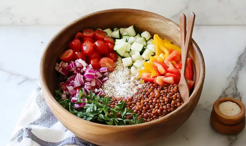 Mediterranean Greek Lentil Salad