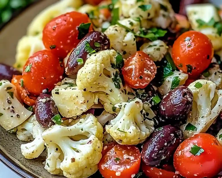 Mediterranean Marinated Cauliflower Salad