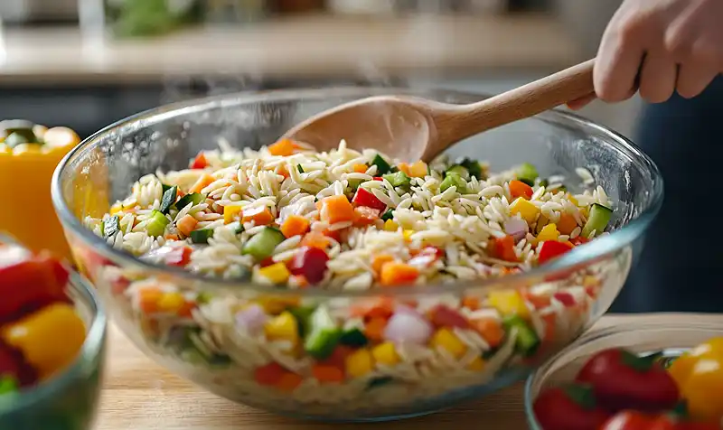 Orzo Pasta Salad Recipe 3 Orzo Pasta Salad With Vegetables