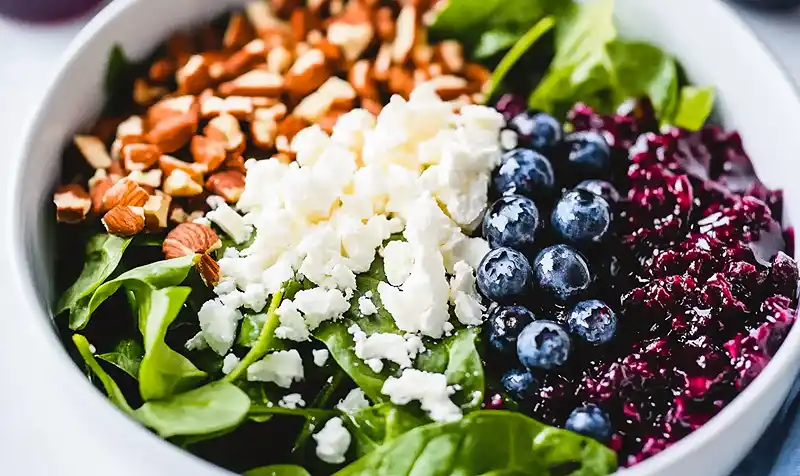 Blueberry Spinach Salad 3 Salad With Feta Cheese And Cranberries