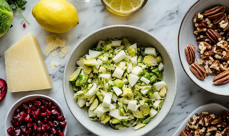 Shaved Brussel Sprout Salad With Lemon Vinaigrette