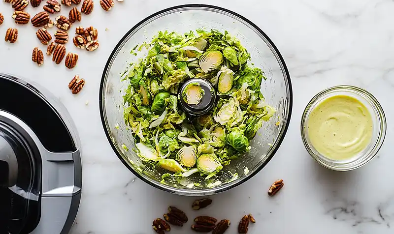 Shaved Brussel Sprouts Salad With Pomegranate