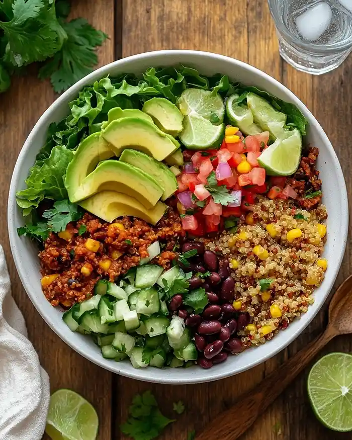 Mexican Buddha Bowl with Fajita Veg 4 Veggie Fajita Bowl