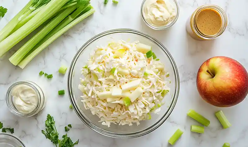 Crunchy Apple Coleslaw Salad 2 Apple Coleslaw Dressing