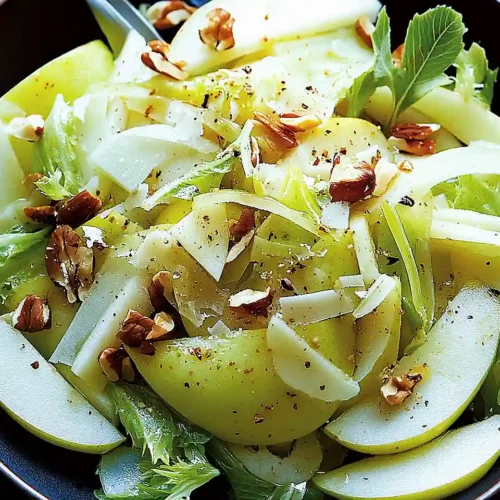Apple Salad with Pecorino and Walnuts