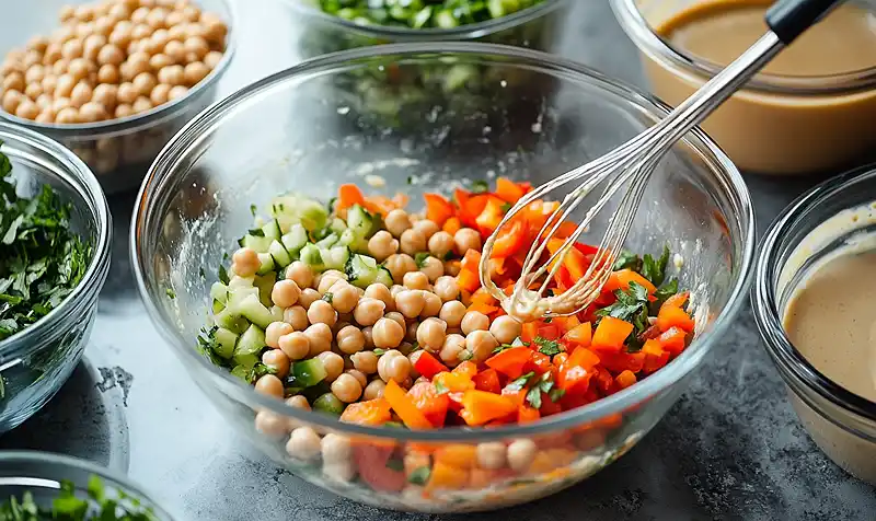 Crunchy Thai Chickpea Salad 3 Chickpea Salad