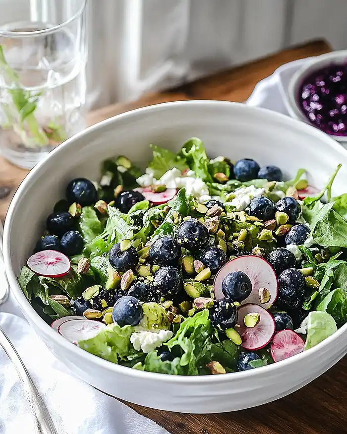 Blueberry Pistachio Spring Salad 3 Colorful Brunch Salad Ideas
