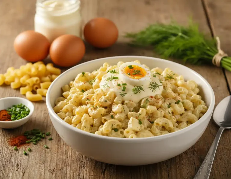 Creamy Deviled Egg Macaroni Salad