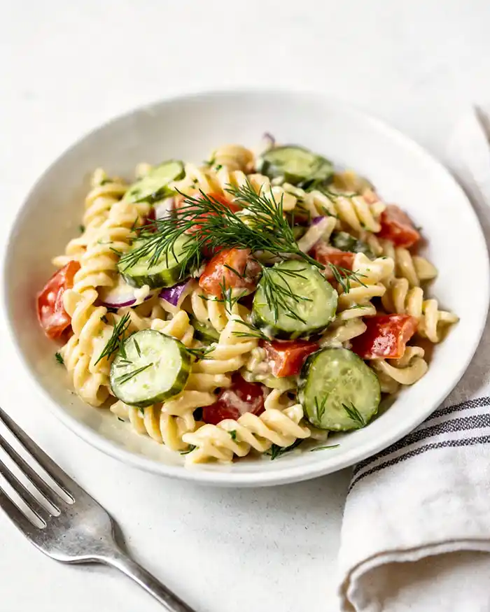 Dill Pickle Pasta Salad With Ranch