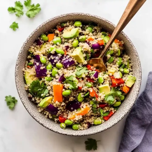 Edamame Crunch Quinoa Salad